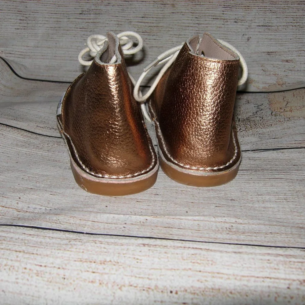 Monkey Feet Gold Leather Shoes Toddler 2-3 years